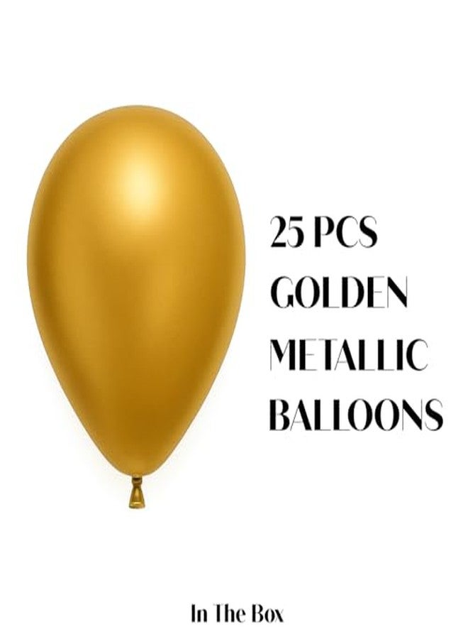 Just Party Metallic Balloons - Pack of 25 (Gold) - Image 3